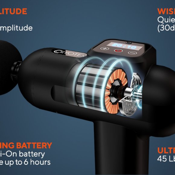 Cryotex Massage Gun – Back & Neck Deep Tissue Handheld Percussion Massager - Picture 5 of 14